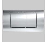 PLACCA DI COMANDO TWIN LINE30 DOPPIO TASTO - BIANCA-CROMO