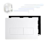Placca Di Comando WC, Compatibile Con Geberit Sigma 01, 20, 30, 50 | Con UP320 e 300, Pannello Frontale Per Cassetta WC Incasso, Doppio Scarico Con 2 Quantità Di Lavaggio,Bianco