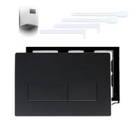 Placca Di Comando WC, Compatibile Con Geberit Sigma 01, 20, 30, 50, UP320 e 300, Pannello Frontale Per Cassetta WC Incasso, Doppio Scarico Con 2 Quantità Di Lavaggio,Nero