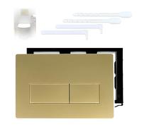 Placca Di Comando WC, Compatibile Con Geberit Sigma 01, 20, 30, 50, UP320 e 300, Pannello Frontale Per Cassetta WC Incasso, Doppio Scarico Con 2 Quantità Di Lavaggio,Oro