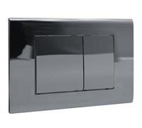 Placca Di Comando WC,Compatibile Con Geberit Sigma01,20,30 UP300&320,Cassetta Scarico Incasso WC,Ricambi Vecchie Cassette,Campana, Doppia Scarico,Modello 115770115,245×164 Mm (Cromato Lucido)