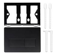 Placca Di Comando Wc Compatibile Con Serie Sigma01 Sigma20 Sigma30 Sigma50,Placca Wc In Abs A Doppio Scarico Silenziosa, Resistente,Risparmio Idrico Per Domestico,Supporto E Viti Inclusi,Placca Nera