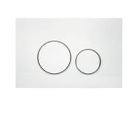 Placca di Comando WC,Placca di Comando a Doppio Pulsante,Dimensioni 245×162 mm,Adatto alla maggior parte dei WC,Completa di Set di Leve di Scarico e Telaio di Montaggio (B)
