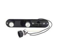 Placca Di Controllo Per Chitarra Pre - Cablata, Piastra Di Controllo 3 Vie Volume E Tono Nera - Materiale Metallico Resistente, Montaggio Facile, Per (Nera)