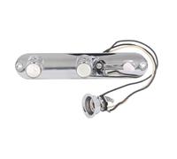 Placca Di Controllo Per Chitarra Pre - Cablata, Piastra Di Controllo 3 Vie Volume E Tono Nera - Materiale Metallico Resistente, Montaggio Facile, Per (Argento)