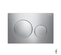 Placca di copertura 2 tasti sigma 20 geberit nero - bordi tasti cromati