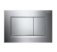 Placca di copertura 2 tasti "sigma 30" geberit bianco/bordo inf. cromo