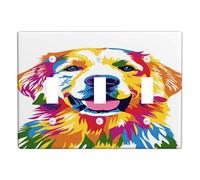 Placca di copertura colorata per interruttore della luce del cane, design vivace con animali per decorazione domestica, piastre da parete in materiale termoplastico, dimensioni standard tripla levetta