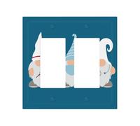 Placca di copertura decorativa per interruttore della luce, 2 gang piastre da parete di medie dimensioni 12,4 x 12,7 cm, piastra da parete in policarbonato termoplastico