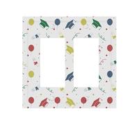 Placca di copertura decorativa per interruttore della luce, 2 gang piastre da parete di medie dimensioni 12,4 x 12,7 cm, cappello da laurea in policarbonato termoplastico