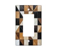 Placca di copertura decorativa per interruttore della luce a 1 banda, a bilanciere singolo, stile rustico scozzese, quadrato, geometrico, elettrico, per cucina e bagno, decorazione moderna