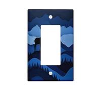 Placca di copertura decorativa per interruttore della luce a 1 banda, con sagome di alci, cervi boschivi e cervi, per cucina e bagno, decorazione con animali