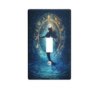Placca di copertura decorativa per interruttore della luce a 1 banda singola, Tarocchi mistici astrologia piastra elettrica per cucina bagno, decorazione per interruttori marini per ragazze