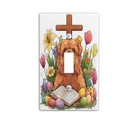 Placca di copertura decorativa per interruttore della luce a forma di cane, per Pasqua, primavera, Pasqua, Chow, Chow, Dog, 1 banda, interruttore elettrico, motivo divertente, per camera