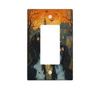 Placca di copertura decorativa per interruttore della luce di Halloween Springer Spaniel, 1 banda singola, mascherina elettrica per cucina e bagno, decorazione per animali domestici