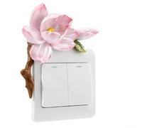 Placca di copertura decorativa per interruttore della luce in resina 3D botanica, progettata per una singola banda standard per applicazioni di copertura delle prese elettriche (K)