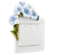 Placca di copertura decorativa per interruttore della luce in resina 3D botanica, progettata per una singola banda standard per applicazioni di copertura delle prese elettriche (C)