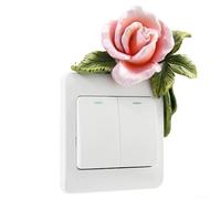 Placca di copertura decorativa per interruttore della luce in resina 3D botanica, progettata per una banda singola standard per applicazioni di copertura delle prese elettriche (G)