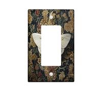 Placca di copertura decorativa per interruttore della luce in stile vintage 3D, 1 banda singola, estetica barocca insetto elettrico frontalino per cucina bagno, hippy anni '70