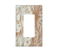 Placca di copertura decorativa per interruttore della luce semplice vintage Monstera a 1 banda, pannello elettrico 3D con foglie tropicali per cucina e bagno, decorazione botanica