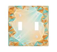 Placca di copertura geometrica per interruttore della luce, triangoli moderni e contemporanei, in plastica turchese, dimensioni standard, accessori per casa, soggiorno, nuovo appartamento