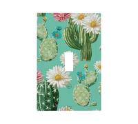 Placca di copertura per interruttore della luce a bilanciere singolo con cactus, decorazione da parete, facile da installare, copertura per casa, ufficio, cucina, appartamento
