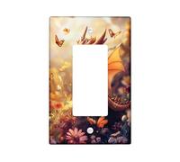 Placca di copertura per interruttore della luce a forma di drago, incantevole colore ambrato per decorazioni autunnali, accenti da parete a tema fantasia, dimensioni standard in termoplastica