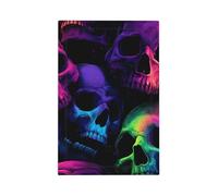 Placca di copertura per interruttore della luce a forma di teschio colorato, piastra decorativa da parete per Halloween, facile da installare, copertura per casa, ufficio, cucina, appartamento