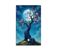 Placca di copertura per interruttore della luce al chiaro di luna, design albero cielo notturno per decorazione domestica, piastre da parete in materiale termoplastico, piastra di copertura vuota di