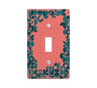 Placca di copertura per interruttore della luce con forme astratte, motivi geometrici moderni e contemporanei, linee curve, nessuno corallo, piatti decorativi da parete in plastica per casa, soggiorno