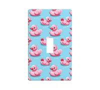 Placca di copertura per interruttore della luce con stampa di papillon rosa, 1 banda standard 11,4 x 7 cm, copertura decorativa a levetta, policarbonato termoplastico infrangibile