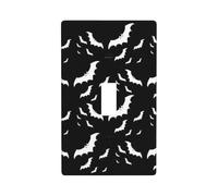 Placca di copertura per interruttore della luce con stampa di pipistrelli volanti di Halloween, copertura per piastra da parete, dimensioni standard 11,4 x 7 cm