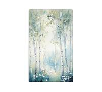 Placca di copertura per interruttore della luce dell'albero di betulla, design morbido della foresta per la decorazione domestica, piastre da parete in materiale termoplastico, piastra di copertura