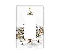 Placca di copertura per interruttore della luce dell'albero di Natale, design verde dell'albero delle vacanze per l'inverno, decorazione da parete festiva per la casa, dimensioni standard singolo