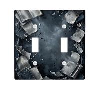 Placca di copertura per interruttore della luce doppia, pagine scure mistiche strappate nessuna plastica nera, dimensioni standard, copertura per interruttore della luce a levetta, per casa, soggiorno
