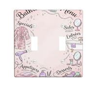 Placca di copertura per interruttore della luce per bagno e bagno, fantasioso contemporaneo, a specchio, in plastica, dimensioni standard, per interruttore da parete, accessori per casa, soggiorno