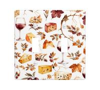 Placca di copertura per interruttore della luce per bicchiere da vino, in plastica marrone, stile rustico, autunnale, marrone, dimensioni standard, decorazione da parete per appartamento, casa, camera