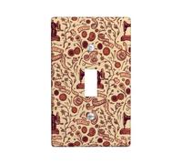 Placca di copertura per interruttore della luce per macchina da cucire, bottoni artistici vintage, nastro di misurazione a nastro, in plastica, dimensioni standard, piatti decorativi da parete per