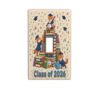 Placca di copertura per interruttore della luce singola, con motivo volpe, per libri educativi e lauree, in plastica beige, dimensioni standard, decorazione per casa, soggiorno, nuovo appartamento