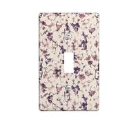Placca di copertura per interruttore della luce singola, elegante vintage per bottiglia di vino, in plastica, colore viola, dimensioni standard, decorazione da parete per soggiorno, camera da letto
