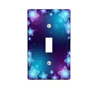 Placca di copertura per interruttore della luce singola, fantasioso moderno con scintille sfumate nessuna plastica blu, dimensioni standard, piatti decorativi da parete per casa, soggiorno, camera da