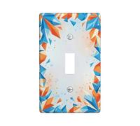 Placca di copertura per interruttore della luce singola, motivo geometrico moderno con diamanti, frammenti di diamanti blu estate, dimensioni standard, copertura per interruttore della luce a levetta
