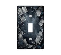 Placca di copertura per interruttore della luce singola, pagine scure mistiche strappate senza strappo, in plastica nera, dimensioni standard, decorazione per casa, soggiorno, nuovo appartamento