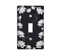 Placca di copertura per interruttore della luce singolo, elegante minimalista fiore fumo, nessuna plastica nera, dimensioni standard, decorazione per casa, soggiorno, nuovo appartamento (singolo)