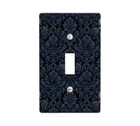 Placca di copertura per interruttore della luce singolo, gotico vittoriano teschio rosa Halloween plastica nera dimensioni standard interruttore a levetta copertura per casa soggiorno nuovo