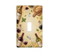Placca di copertura per interruttore della luce singolo, stile rustico italiano, olive pane, marrone, in plastica, dimensioni standard, decorazione da parete per nuovo appartamento, casa, camera da