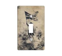 Placca di copertura per interruttore della luce singolo, stile storico vintage, soldato fumo, nessuna marrone, in plastica, dimensioni standard, decorazione da parete per soggiorno, camera da letto