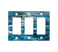 Placca di copertura per interruttore luce acqua/coperture per uscite, piscina estiva per decorazione domestica, piastre da parete in materiale termoplastico, piastra da parete a 3 bande di dimensioni