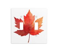 Placca di copertura semplice e minimalista a doppia banda, per interruttore da parete, dimensioni standard - 11,4 x 11,4 cm