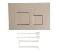 Placca di scarico a doppio pulsante per WC con cornice cromata, accessorio per il bagno, per GEBERIT Sigma01 / Sigma20 / Sigma21 / Sigma30 / Sigma50 UP300 (cachi)